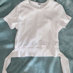 White crop top